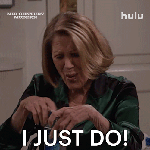 Older Woman Saying I Just Do GIF