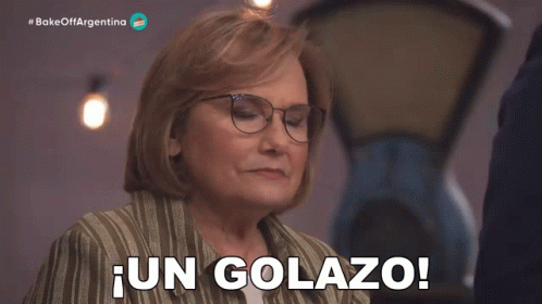 Older Woman With Glasses Says Un Golazo GIF