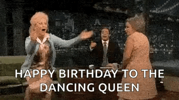 Older Women And Man In Suit At Table GIF