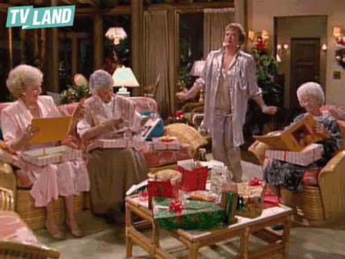 Older Women Sitting in Living Room With TV Land Logo