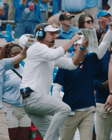 Ole Miss Coach High Jumping GIF