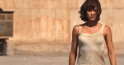 Olga Kurylenko Straight Arm Pulldown GIF