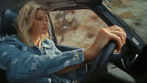 Olivia Holt Driving Car GIF
