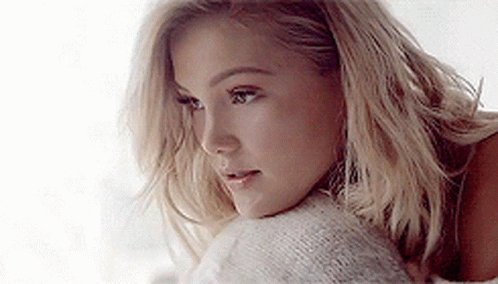 Olivia Holt With Pillow GIF