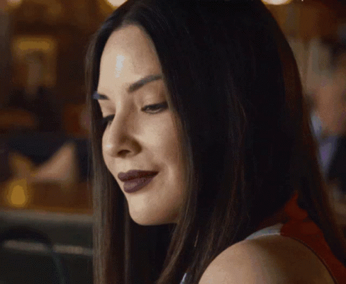 Olivia Munn Black Lips GIF
