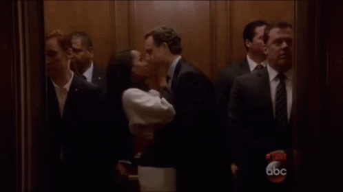 Olivia Pope Kissing In The Elevator GIF