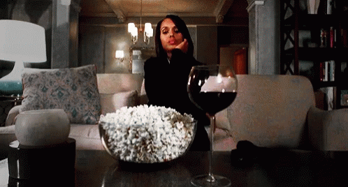 Olivia Pope Looking At Wine Glass GIF