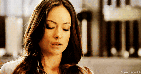 Olivia Wilde In A Seating Conversation GIF
