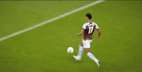 Ollie Watkins Guarding Ball GIF