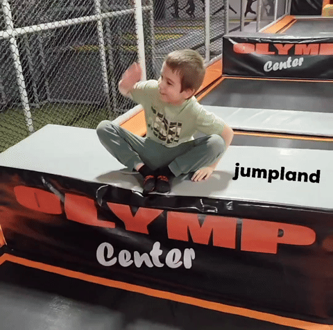 Olymp Center Jumpland Big Blocky Sign GIF