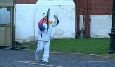 Olympic Guy Torch Run GIF