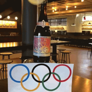 Olympic Rings Beer Gold Medalist GIF