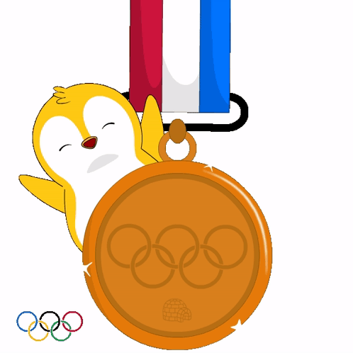 Olympic Rings Bronze Medalist Penguin GIF
