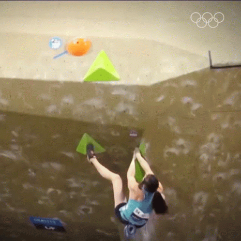 Olympic Rock Climbing GIF