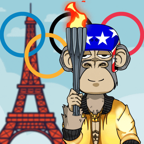 Olympic Torch Ape Smile GIF