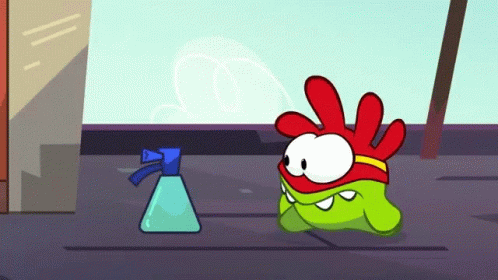 Om Nom Bug Spray GIF
