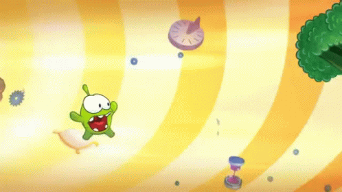 Om Nom Eating Broccoli GIF
