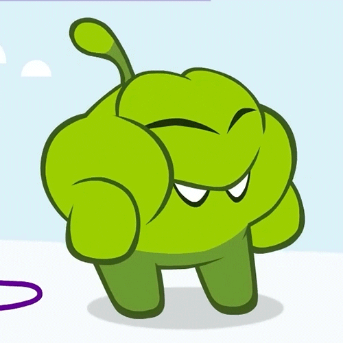 Om Nom Sticker Chewing Gum GIF