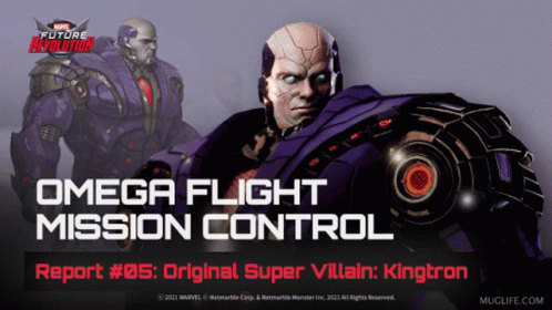 Omega Flight Mission Control Report # 05 Original Super Villain Kingtron From Muglife.com GIF