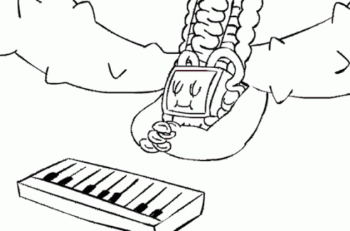 Omega Flowey Playing Piano Mobile Sketch GIF