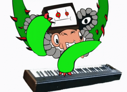 Omega Flowey Playing Piano GIF