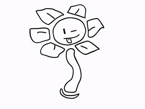Omega Flowey Tongue Out Drawing GIF