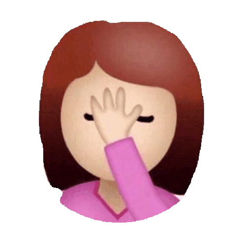 Omg Reaction Girl Face Palm Emoji GIF