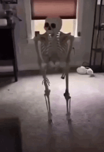 Omg Skeleton Falling Down Meme GIF