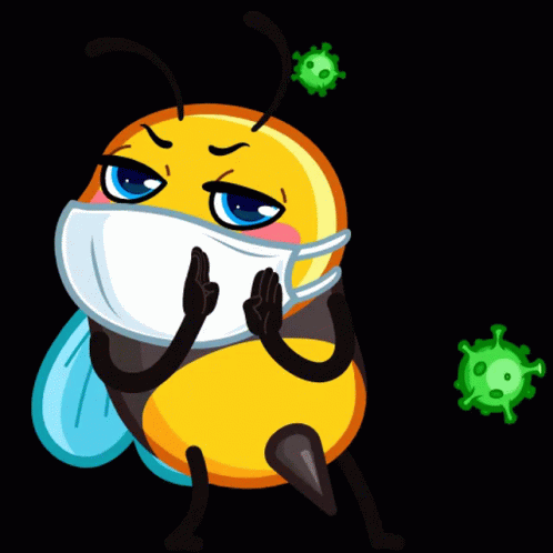 Omicron Variant Bee Fight GIF