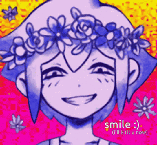 Omori Basil Evil Smile GIF