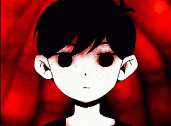 Omori In Red Background GIF