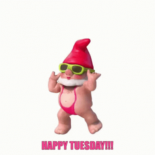 On A Tuesday Funny Dancing Gnome GIF