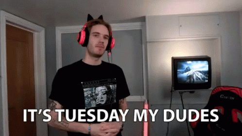 On A Tuesday Pewdiepie Youtuber GIF