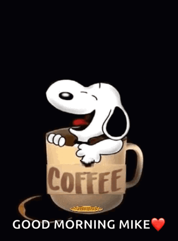 On A Tuesday Snoopy In Cup GIF