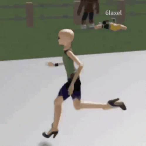 On Heels Roblox Running Meme GIF