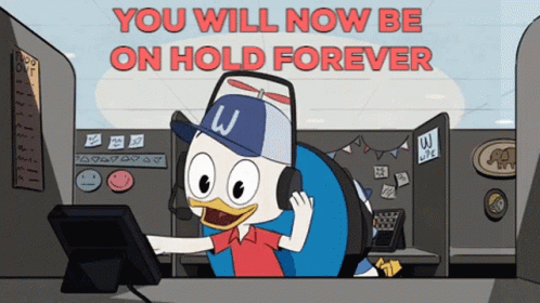 On Hold Forever Ducktales Huey Duck GIF