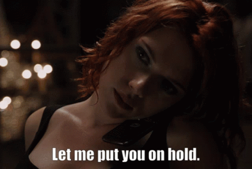 On Hold Marvel The Avengers Black Widow GIF