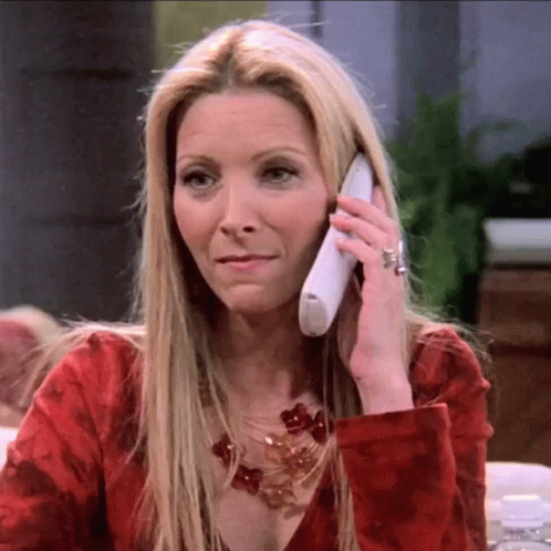 On Hold Phoebe Buffay Waiting GIF
