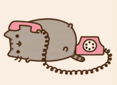 On Hold Pusheen The Cat GIF