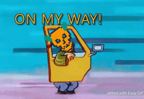 On My Way Cartoon GIF