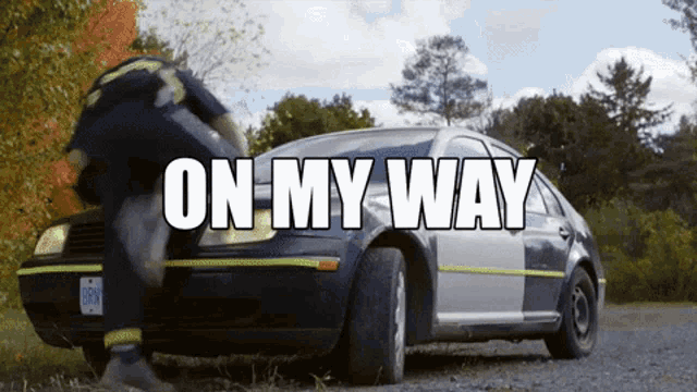 On My Way Man Flipping GIF