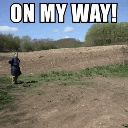 On My Way Standing Man GIF