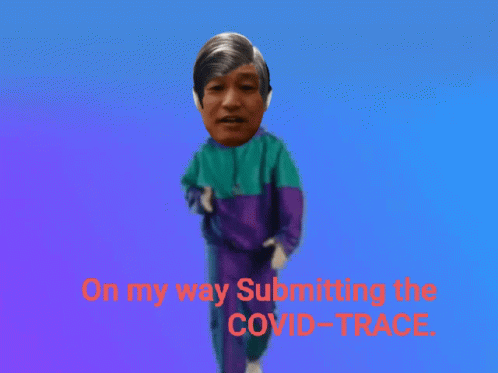 On My Way Submitting The Covid-Trace Blue And Purple Background GIF