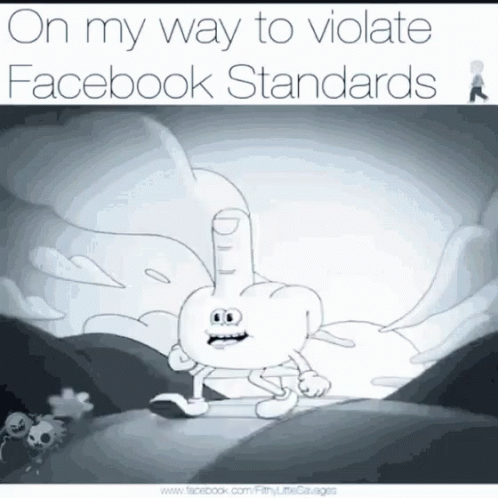 On My Way to Violate Facebook Standards Poster