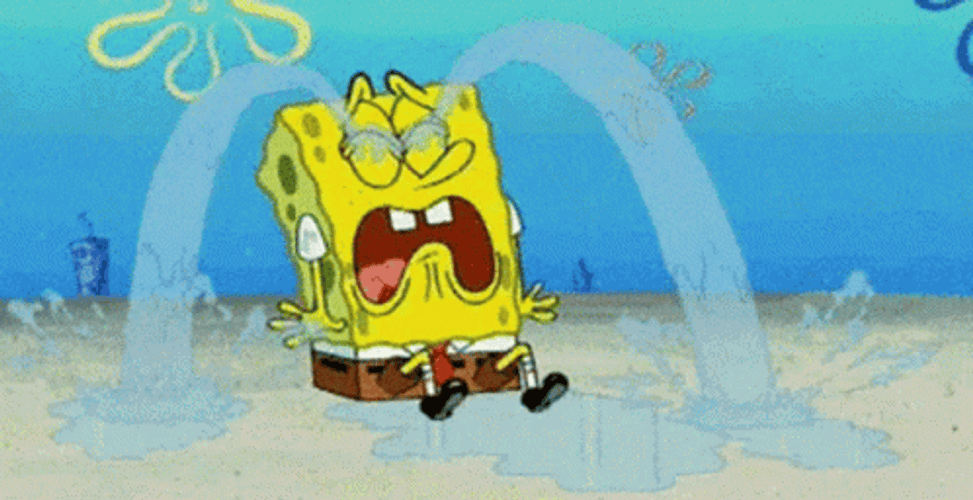 On The Floor Spongebob Crying GIF