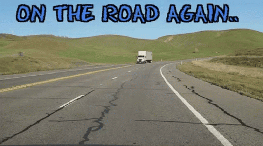 On The Road Again Driving Highway GIF