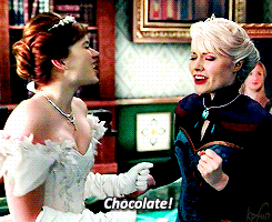 Once Upon A Time Anna Elsa Chocolate GIF