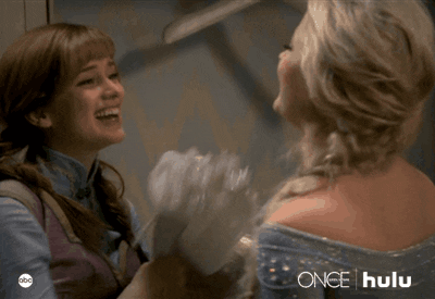 Once Upon A Time Anna Embracing Elsa GIF