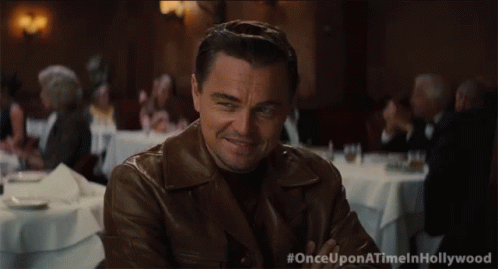 Once Upon A Time In Hollywood Leonardo Smiling GIF