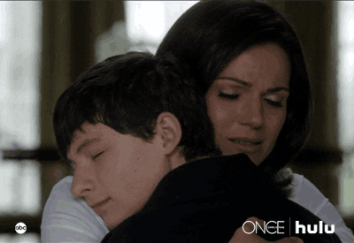 Once Upon A Time Regina Hugging Henry Mills GIF